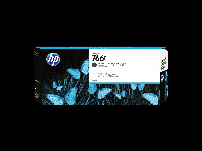 HP 766F DesignJet Ink Cartridge - Matte Black, 300 ml