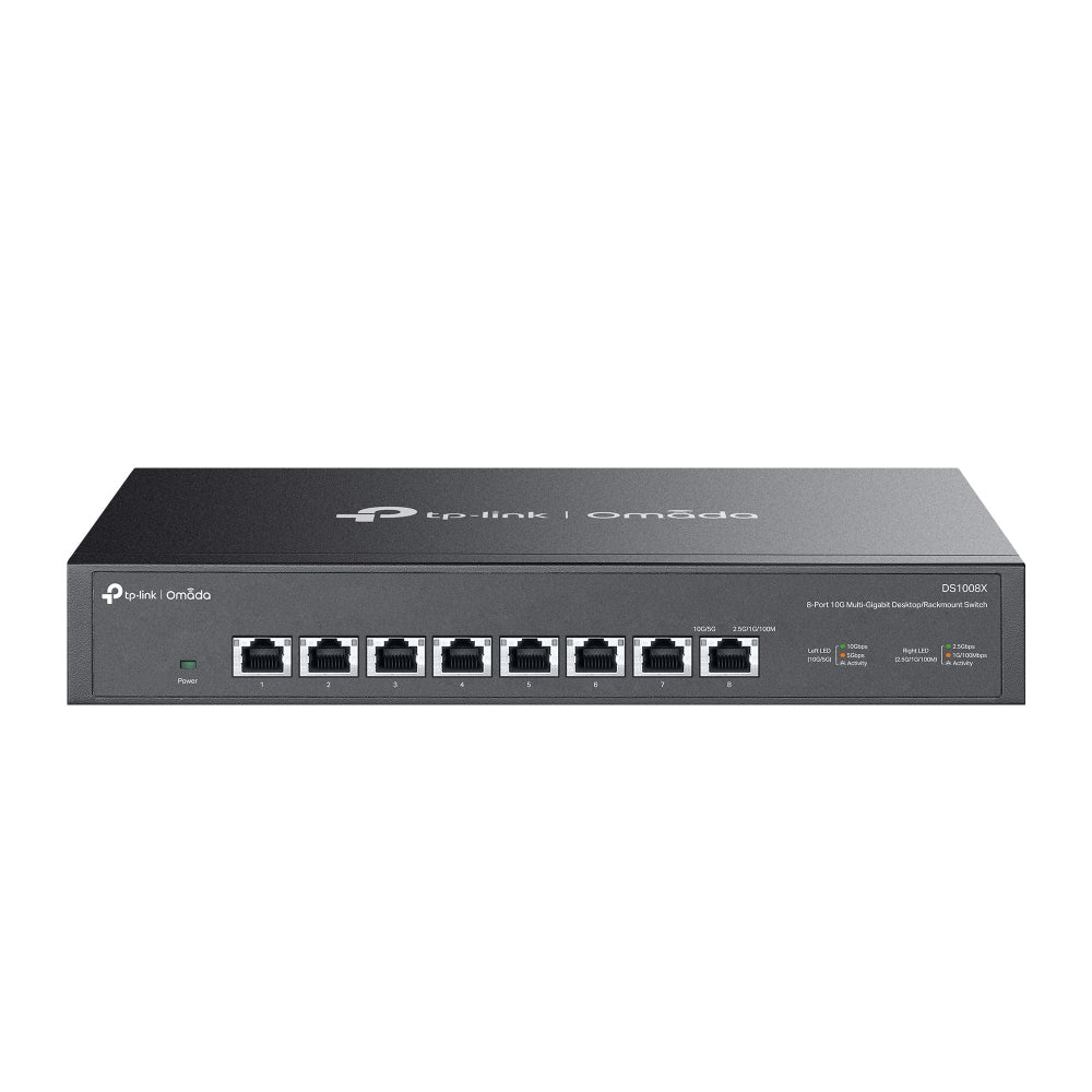 TP-Link Omada DS1008X Network Switch Unmanaged 10G Ethernet (100/1000/10000) 1U Black