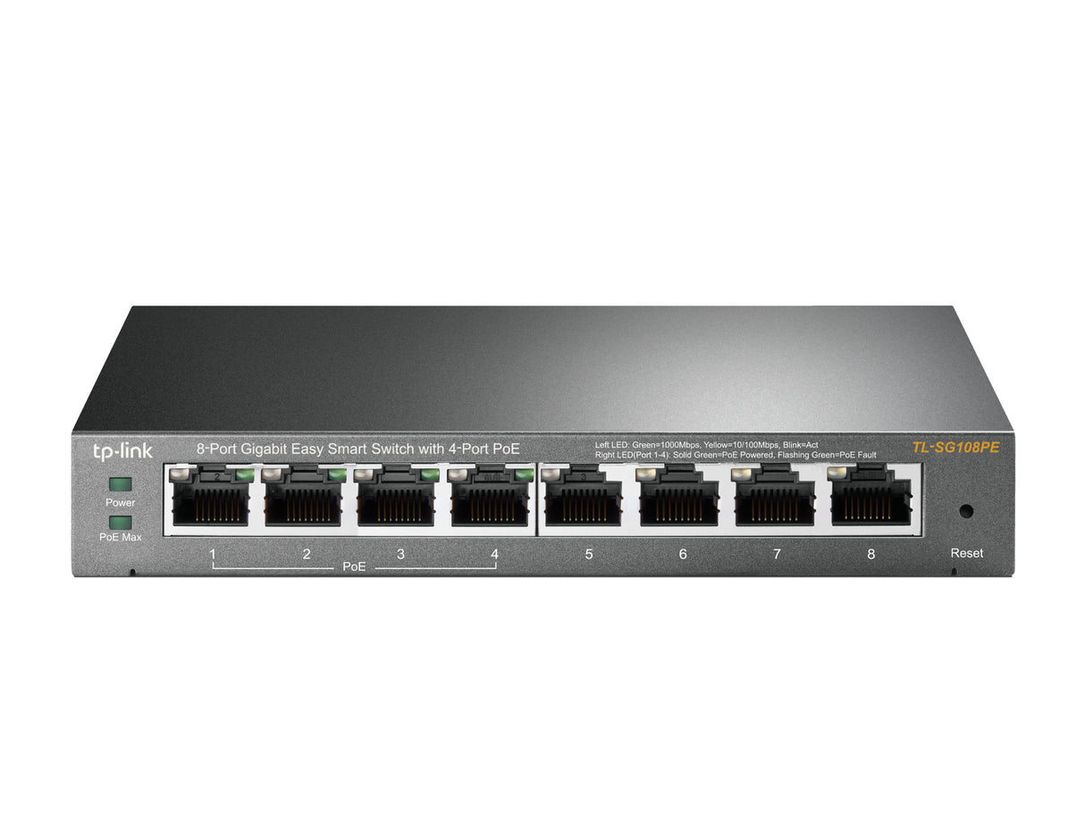 TP-Link TL-SG108PE Géré L2 Gigabit Ethernet (10/100/1000)