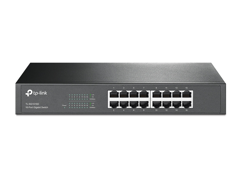 TP-Link TL-SG1016D commutateur réseau Non-géré L2 Gigabit Ethernet (10/100/1000) Noir