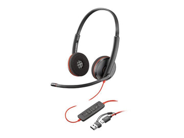 Poly Blackwire 3220 Headset - USB-C Stereo with Noise-Canceling Microphone
