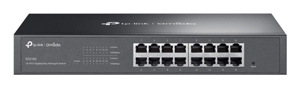 TP-Link Omada ES216G commutateur réseau Géré L2 Gigabit Ethernet (10/100/1000) Noir