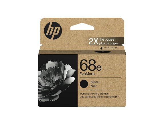 HP 68e Cartouche d’encre authentique Noir EvoMore