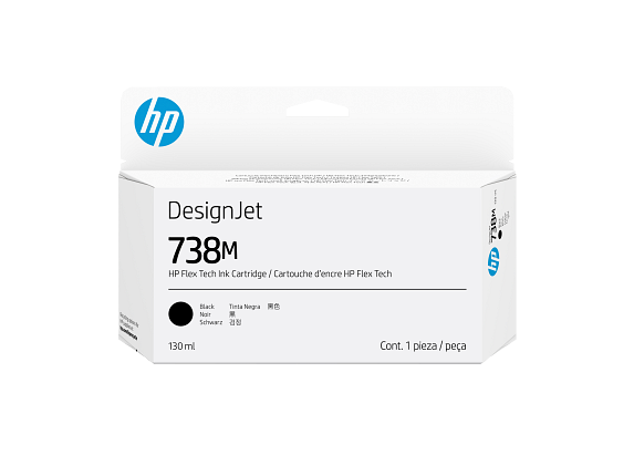 HP Cartouche d'encre DesignJet 738M, noir, 130 ml