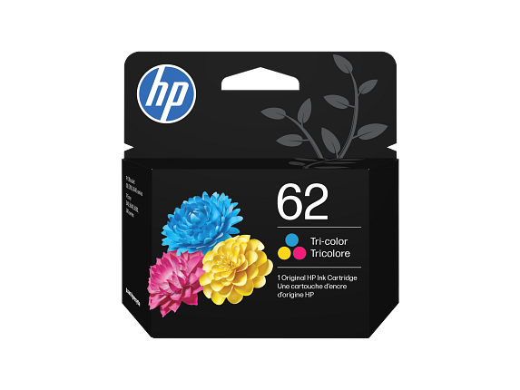 HP 62 cartouche d'encre trois couleurs authentique