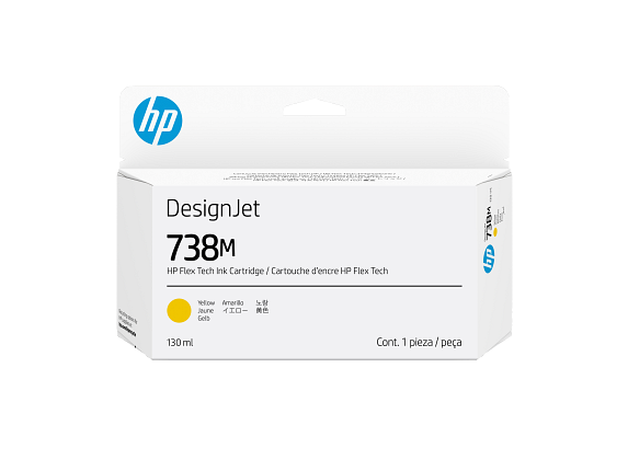 HP Cartouche d’encre DesignJet 738M, jaune, 300 ml