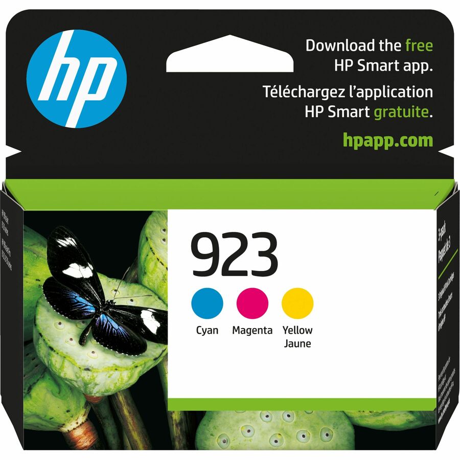 HP 923 Pack de 3 cartouches d’encre authentiques CMJ