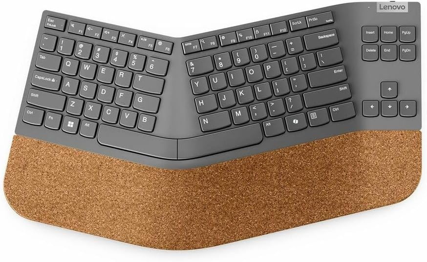 Clavier Lenovo ergonomique divisé avec IA EN