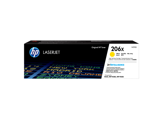 HP Toner jaune LaserJet 206X authentique grande capacité