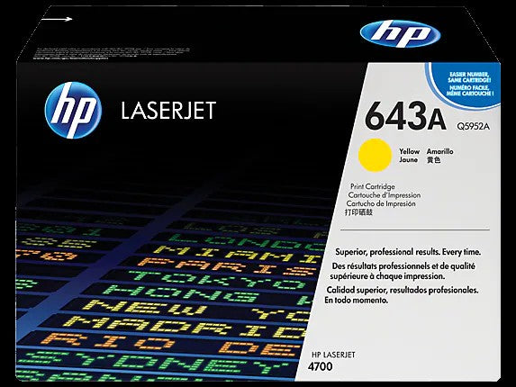 HP 643A toner LaserJet jaune authentique