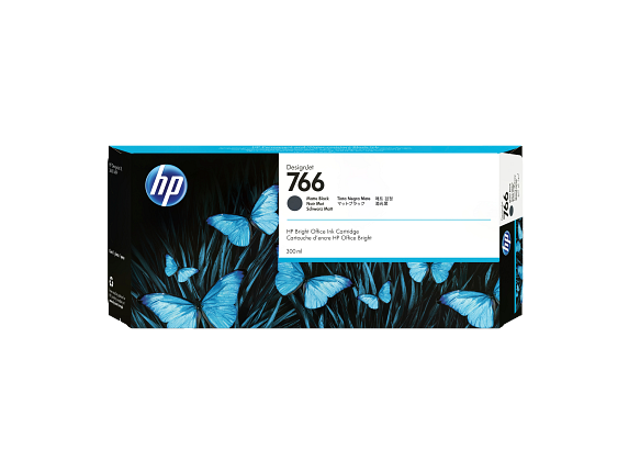 HP 766 Cartouche d'encre DesignJet, noir mat, 300 ml