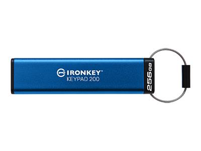Kingston IronKey Keypad 200 - 256GB USB Flash Drive, FIPS 140-3 Encrypted, AES-256