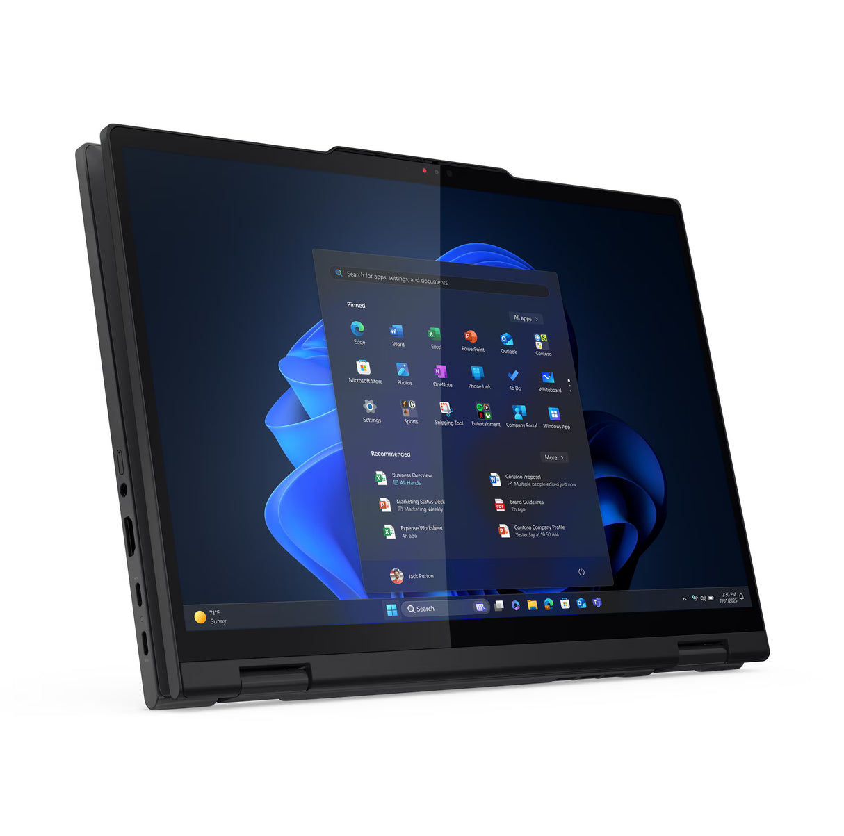 Portable 2-en-1 Lenovo T14s 2-in-1 G1 - Ultra 7 16 Go SSD 512 Go avec clavier EN