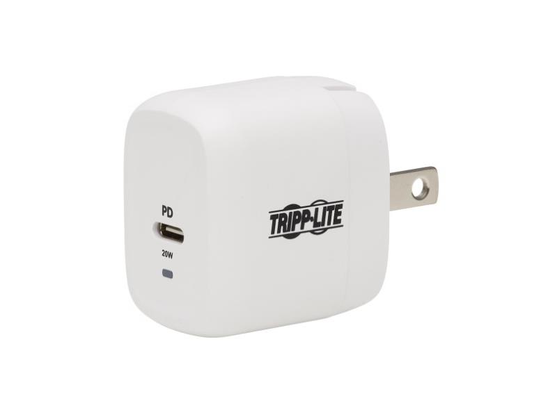 Tripp Lite USB-C GaN Wall Charger - 1-Port, 20W PD 3.0, Compact, White