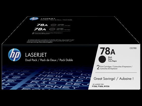 HP 78A pack de 2 toners LaserJet noir authentiques