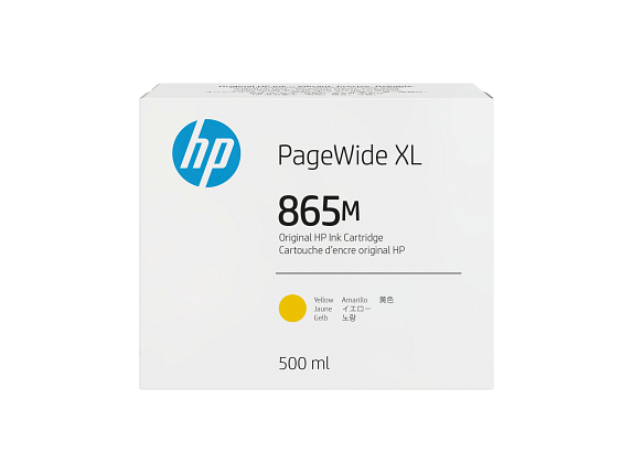 HP Cartouche d'encre 865M PageWide XL, jaune, 500 ml