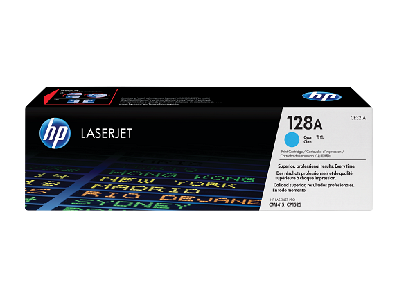 HP 128A toner LaserJet cyan authentique