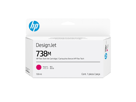 HP Cartouche d’encre DesignJet 738M, magenta, 130 ml