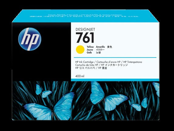 HP 761 cartouche d'encre DesignJet jaune, 400 ml