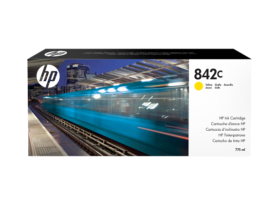 HP 842C cartouche d'encre PageWide XL jaune, 775 ml
