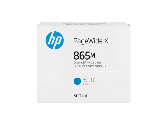 HP Cartouche d'encre 865M PageWide XL, cyan, 500 ml