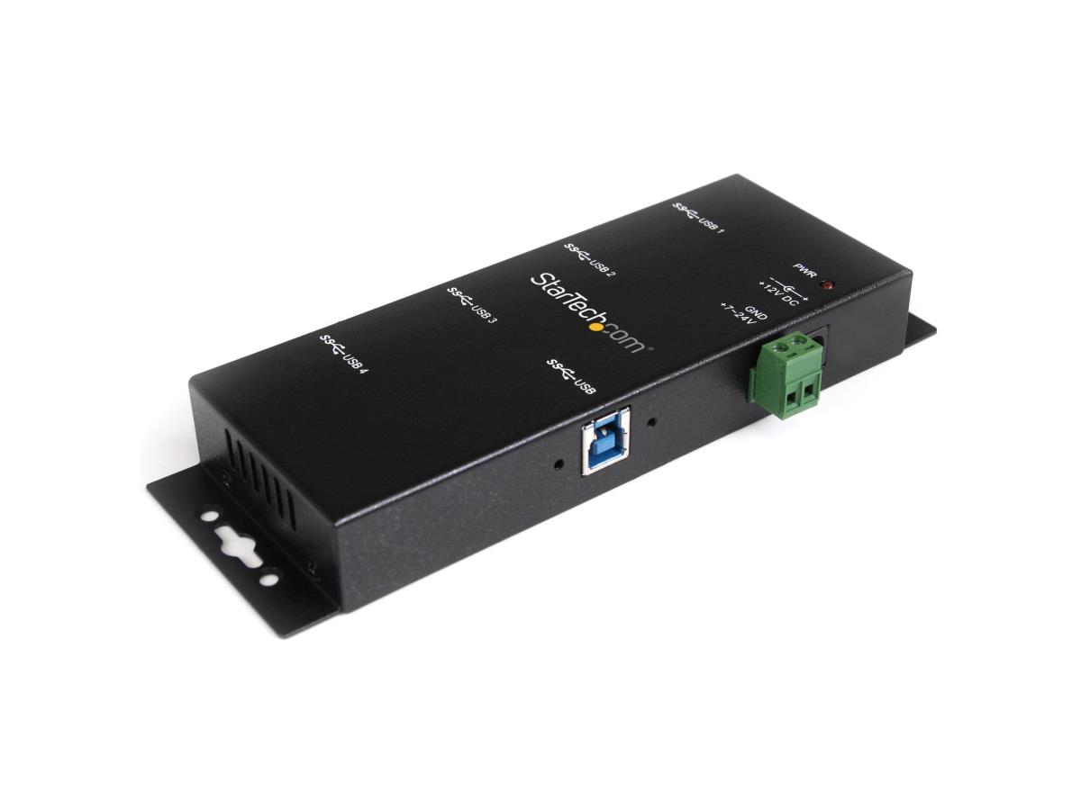 StarTech USB Hub - USB 3.0, 4-Port, 5Gbps, Industrial Metal