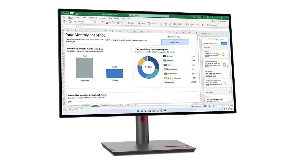 Moniteur Lenovo P27h-30 - 27"