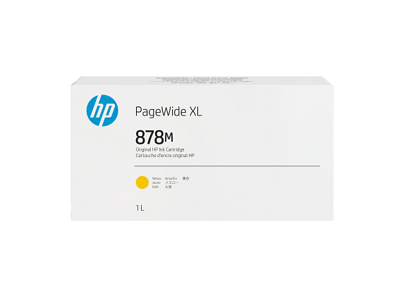 HP 878M Cartouche d’encre PageWide XL, jaune, 1 litre