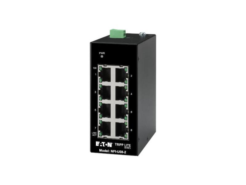 Tripp Lite Network Switch - 8-Port Gigabit, 10/100, DIN Rail