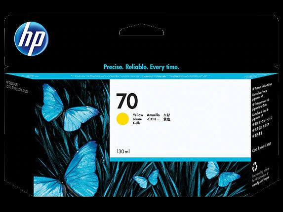 HP 70 cartouche d'encre DesignJet jaune, 130 ml