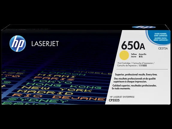 HP 650A toner LaserJet jaune authentique