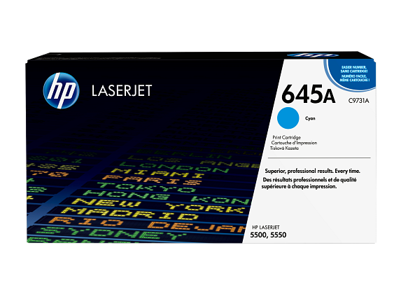 HP 645A toner LaserJet cyan authentique