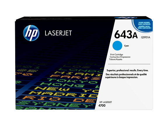 HP 643A toner LaserJet cyan authentique