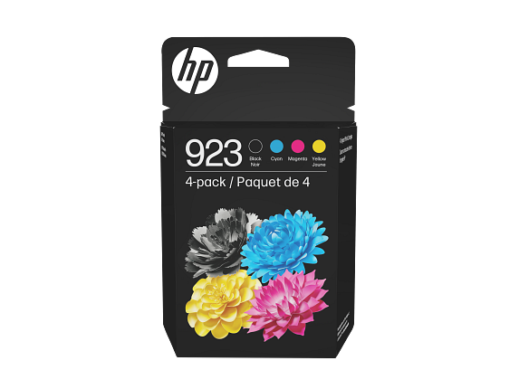 HP 923 Pack de 4 Cartouches Encre Authentiques CMJN