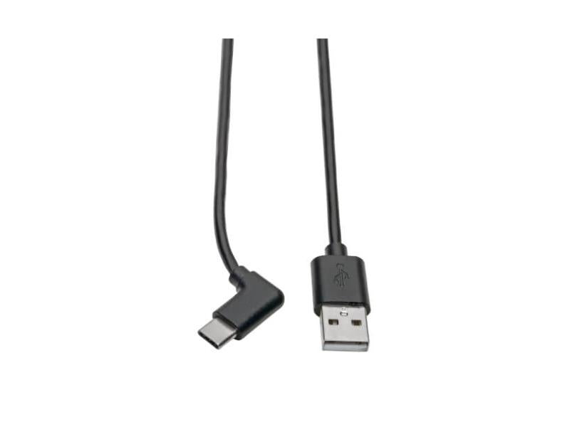 Tripp Lite USB Cable - USB-A to USB-C, Right Angle, 6 ft.