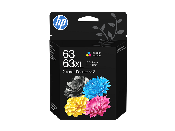 HP 63XL Pack 2 cartouches noire haute capacité + 2 cartouches couleur 63 authentiques