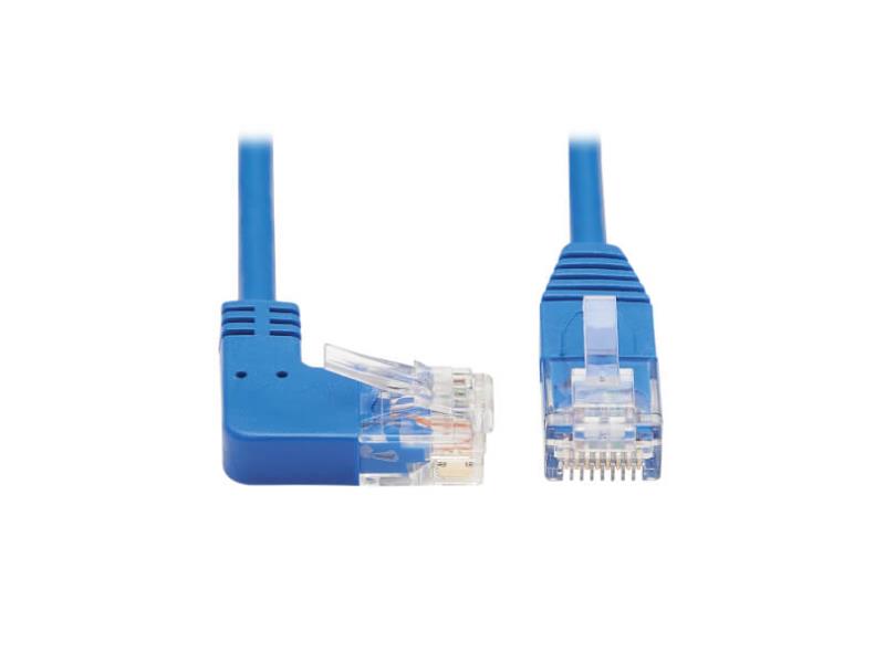 Tripp Lite Network Cable - Cat6 UTP, Right-Angle, 10 ft, Blue