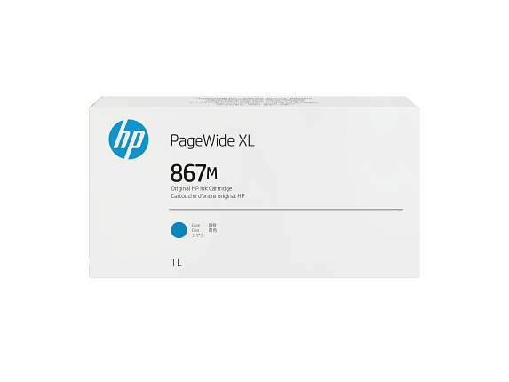 HP Cartouche d’encre 867M PageWide XL, cyan, 1 litre