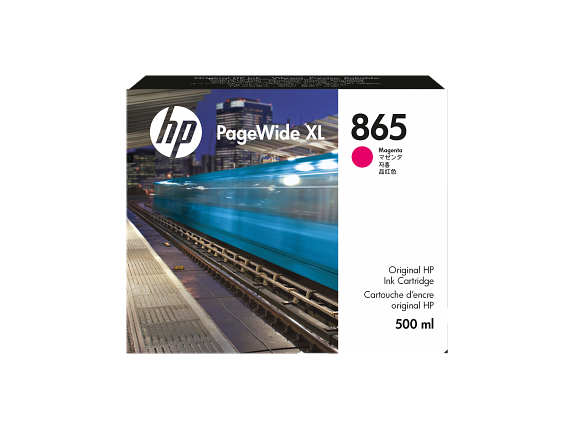 HP Cartouche d'encre 865 PageWide XL, magenta, 500 ml
