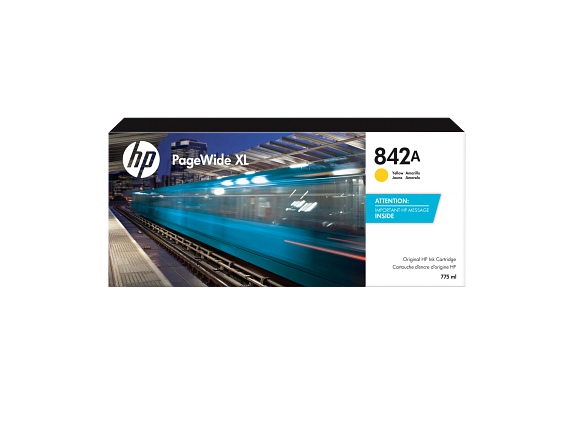 HP 842A cartouche d'encre PageWide XL jaune, 775 ml