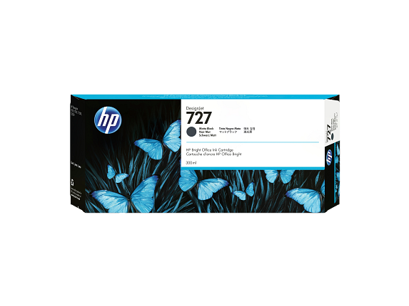 HP 727 cartouche d'encre Designjet noire mate, 300 ml