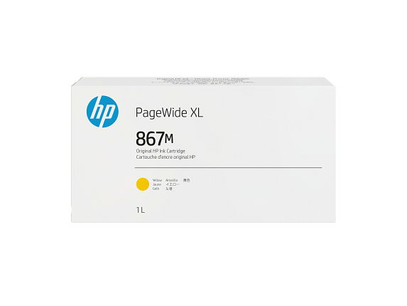HP Cartouche d’encre 867M PageWide XL, jaune, 1 litre