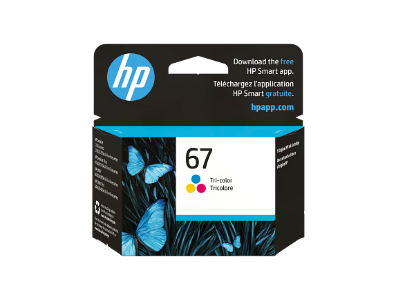 HP Cartouche d'encre trois couleurs authentique 67