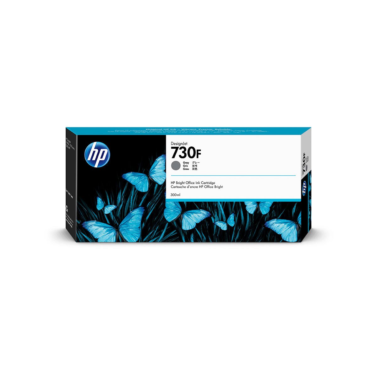 HP 730F Cartouche d'encre DesignJet, gris, 300 ml