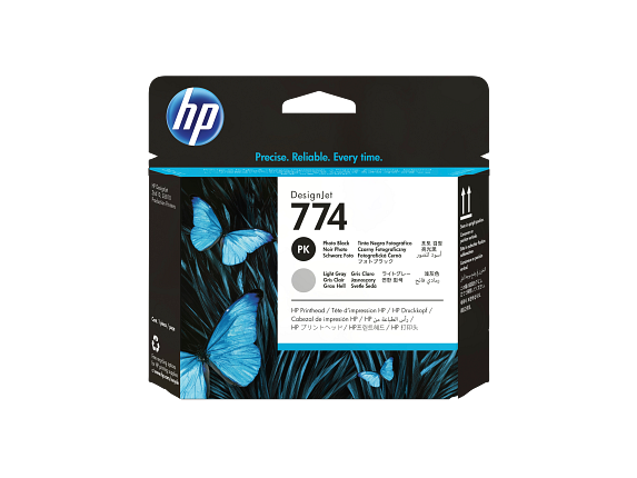 HP Tête d’impression 774 DesignJet noir photo/gris clair
