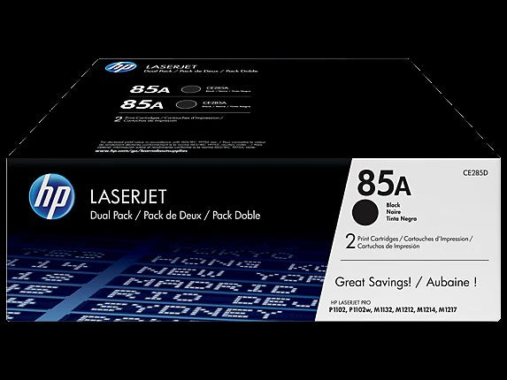 HP 85A pack de 2 toners LaserJet noir authentiques