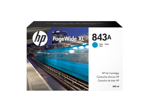 HP 843A cartouche d'encre PageWide XL cyan, 400 ml