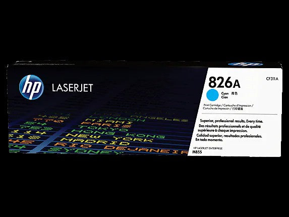 HP Cartouche de toner cyan d'origine LaserJet 826A