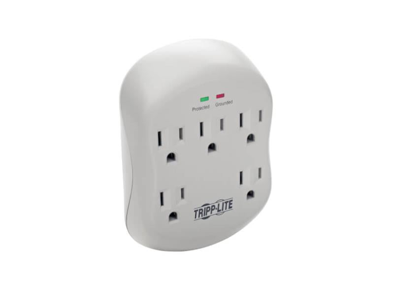 Tripp Lite Surge Protector - 5 Outlets, 120V, Gray, Lifetime