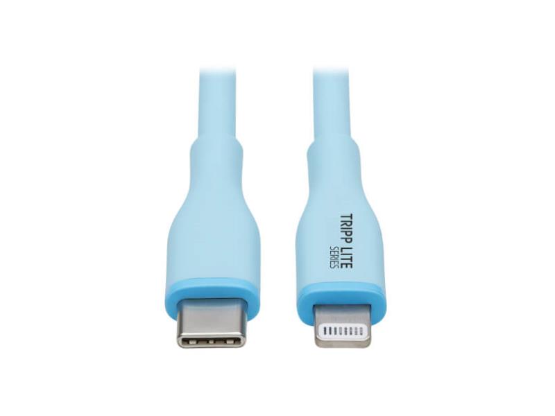 Câble Lightning Tripp Lite ‑ USB-C vers Lightning, Safe-IT, 6 pi, bleu